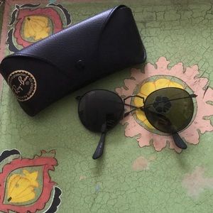 Ray Ban round metal (all black) sunglasses